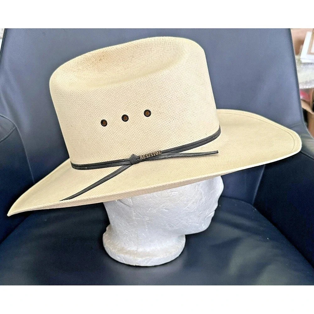 Resistol Self Conforming 4X Shantung Panama Long Oval Size 7 Made In Texas USA